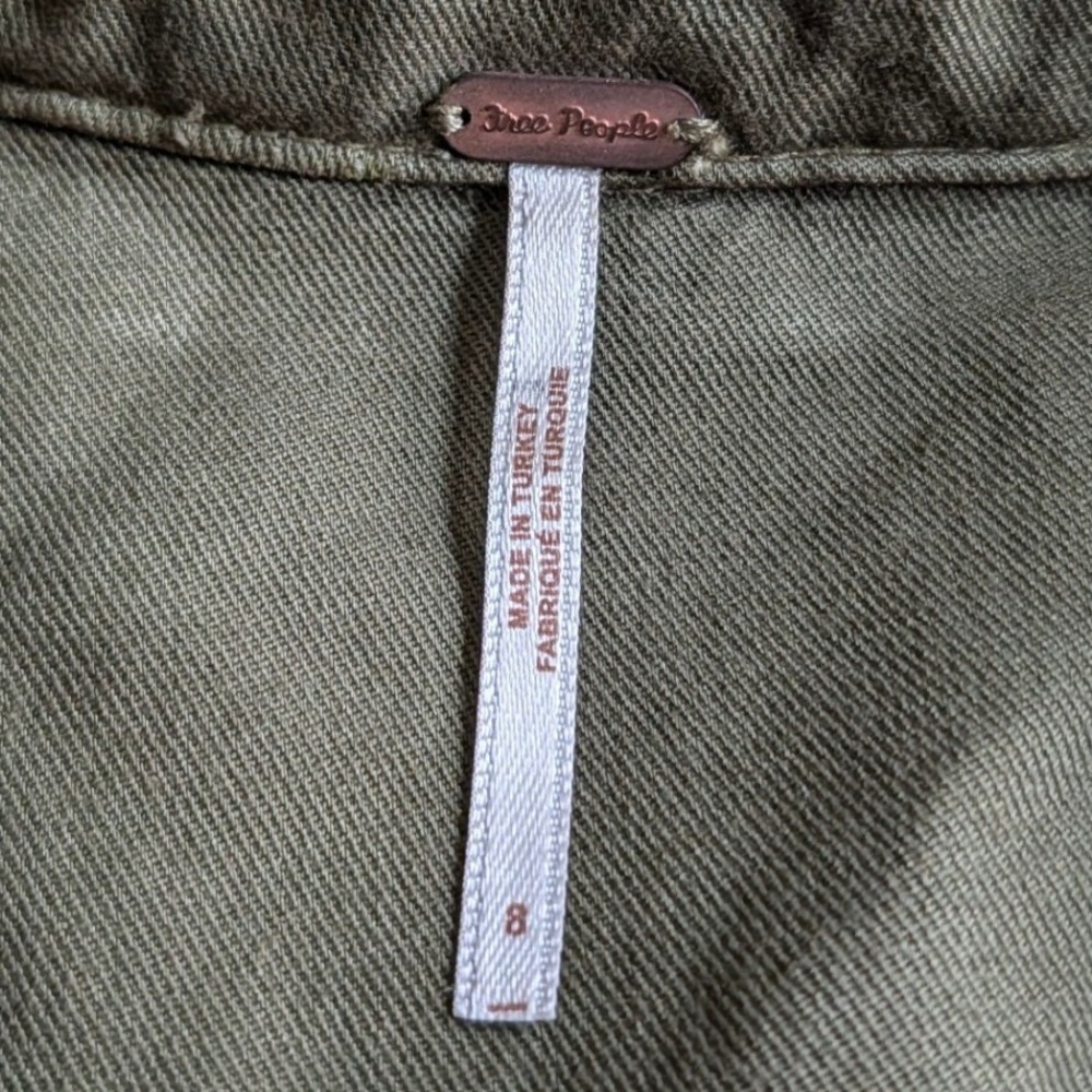 FREE PEOPLE Isla Flight Olive Green Utility Romper Size 8 - Picture 5 of 7